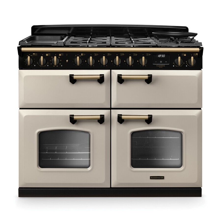 product image RangeM Dual Fuel Cream/Brass 110 cm H 89.50 / 93.50 cm x W 109.20 cm x D 66.60 cm