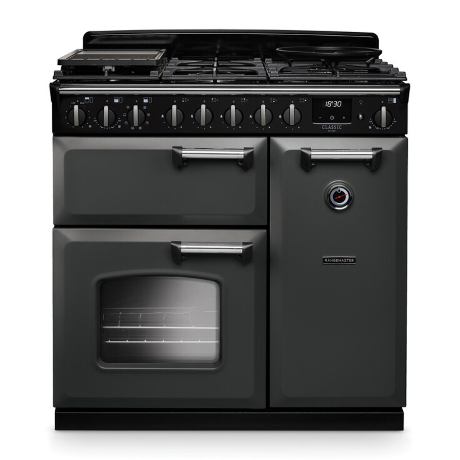 product image RangeM Dual Fuel Slate/Chrome 90 cm H 89.50 / 93.50 cm x W 90.00 cm x D 66.60 cm