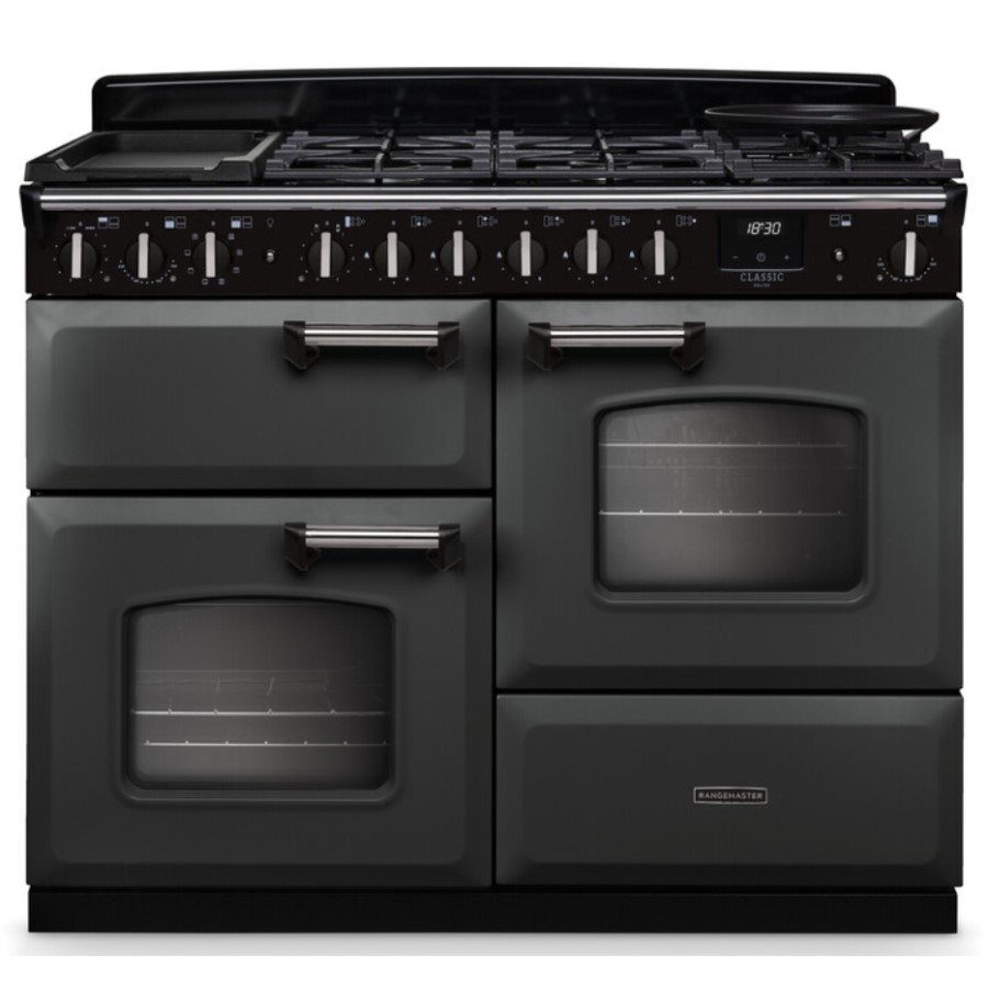product image RangeM Dual Fuel Slate Chrome 110 cm H 89.50 / 93.50 cm x W 109.20 cm x D 61.70 cm