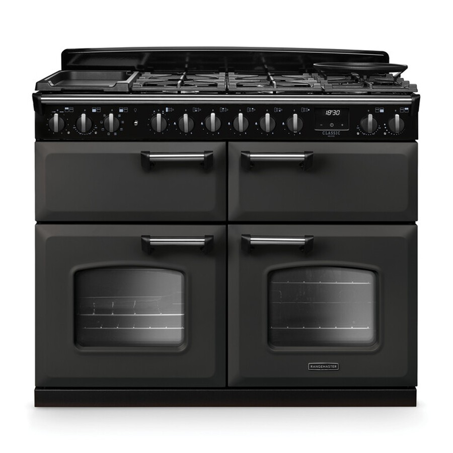 product image RangeM Dual Fuel Slate/Chrome 110 cm H 89.50 / 93.50 cm x W 109.20 cm x D 61.70 cm