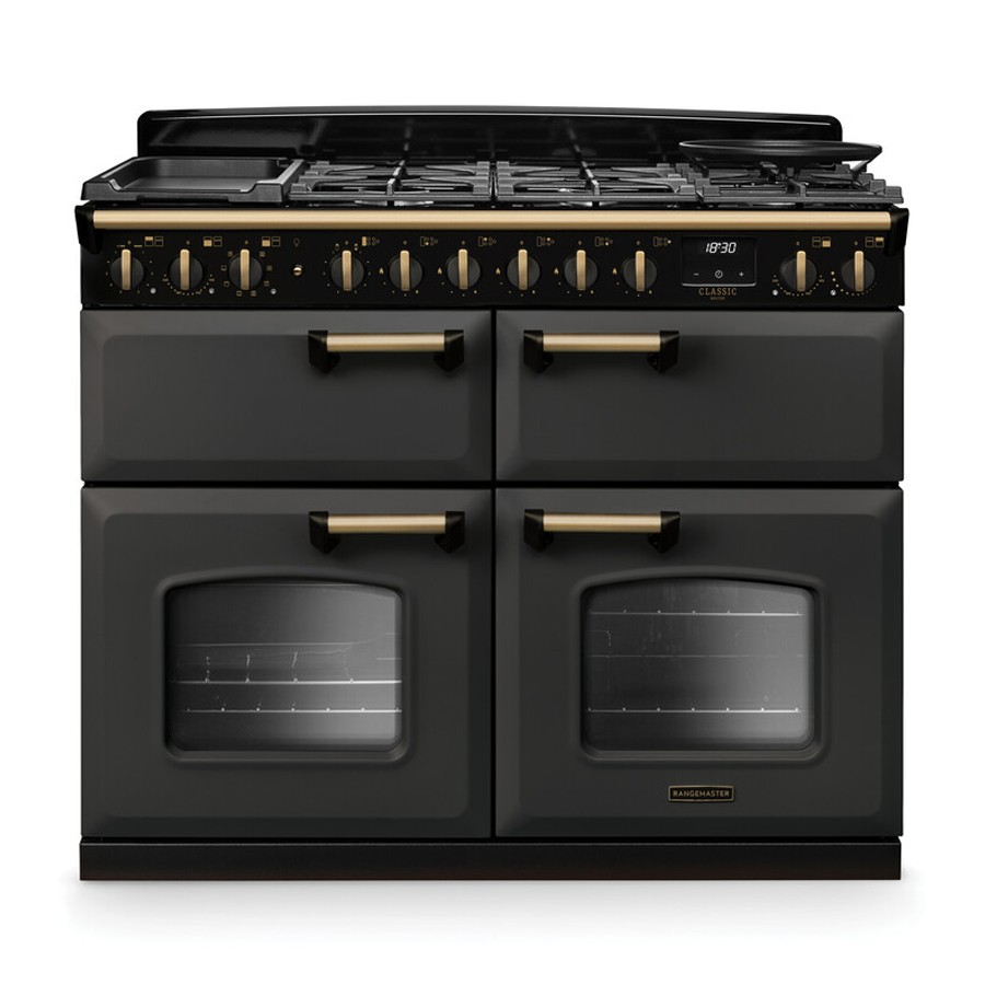 product image RangeM Dual Fuel Slate/ Brass 110 cm H 89.50 / 93.50 cm x W 109.20 cm x D 66.60 cm