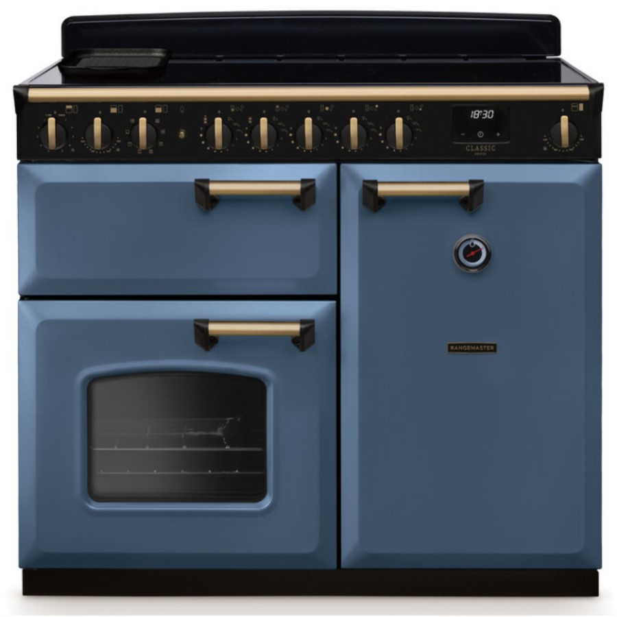 product image RangeM Induction Hob Blue/Brass 100 cm H 89.50 / 93.50 cm x W 99.40 cm x D 61.70 cm