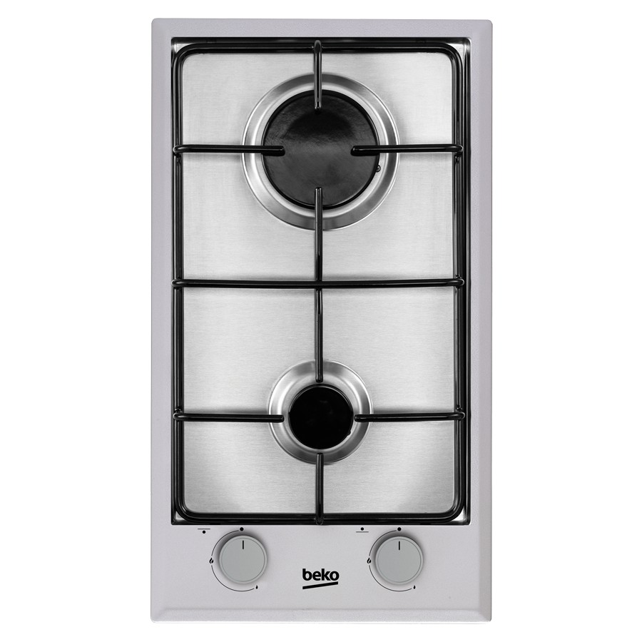 product image Beko Hob Gas 2 Burners Inox 51 cm H 5.20 cm x W 29.00cm x D 51.00cm  
Front Control