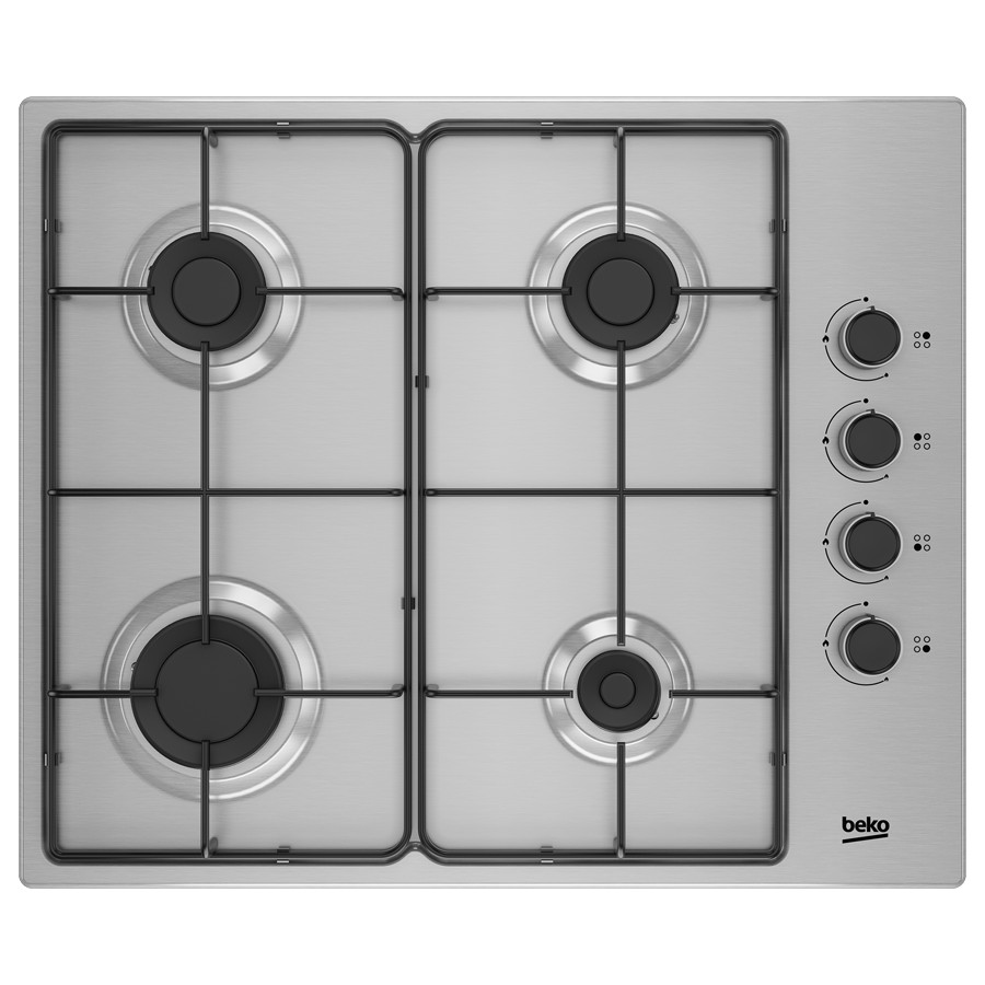 product image Beko Hob Gas 4 Burners Inox 60 cm H 4.4cm x W 61.0cm x D 51.0cm  
Side Control