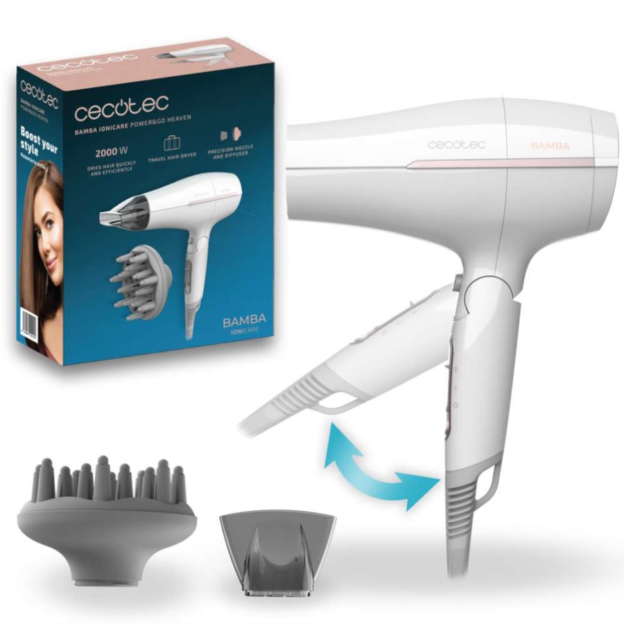 product image Cecotec Travel Hair Dryer White 2000W 