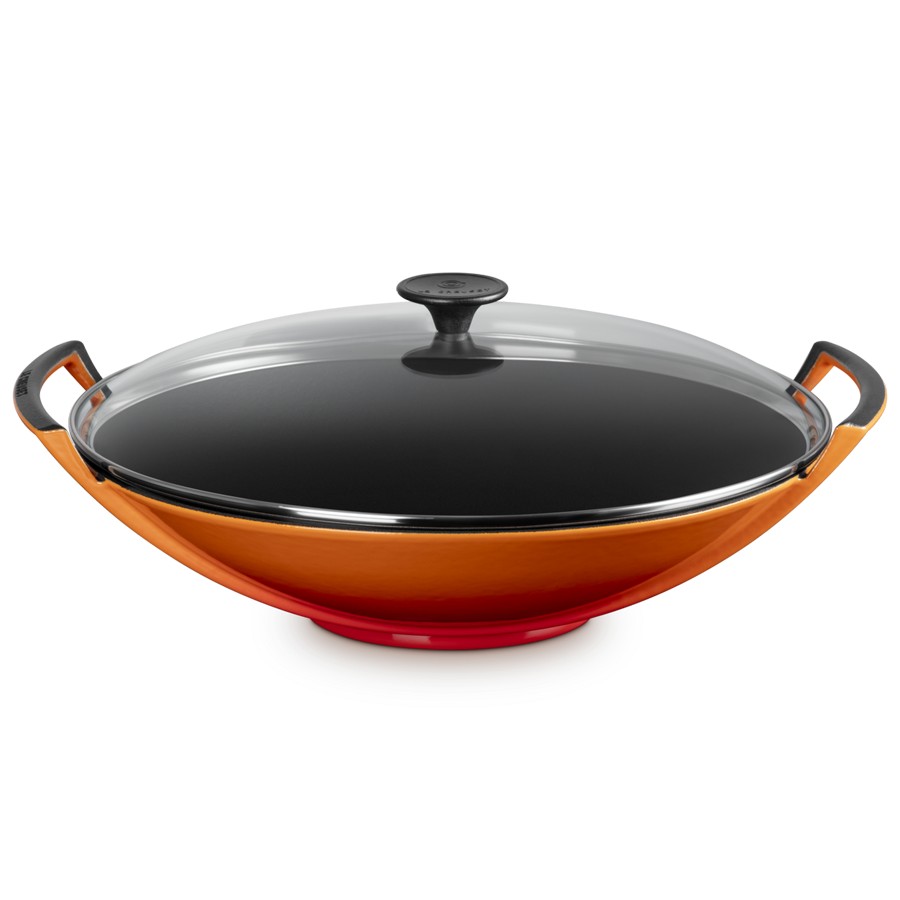 product image Le Creuset Wok With Gl/Lid Flame 36 cm 
