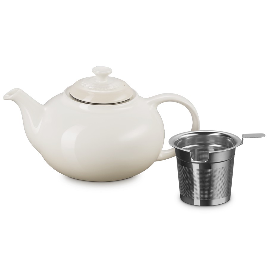 product image Le Creuset Teapot w/SS Infuser Meringue 