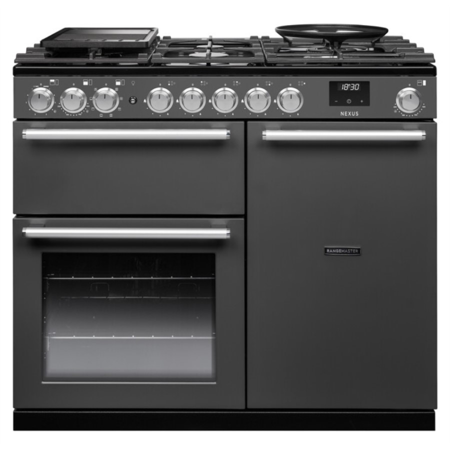 product image RangeM Dual Fuel Cooker Slate 100cm H 89.50 / 93.50 cm x W 99.40 cm x D 60.40 cm