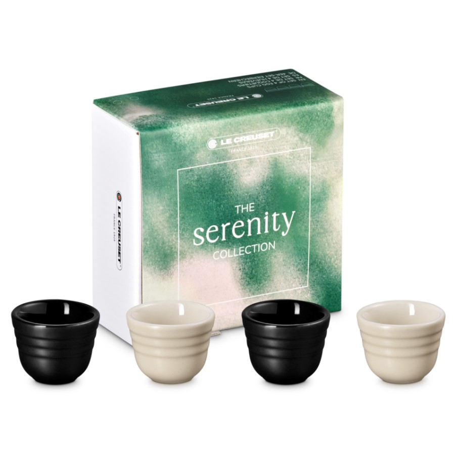product image Le Creuset Set of 4 Egg Cup Blk & Brioc 