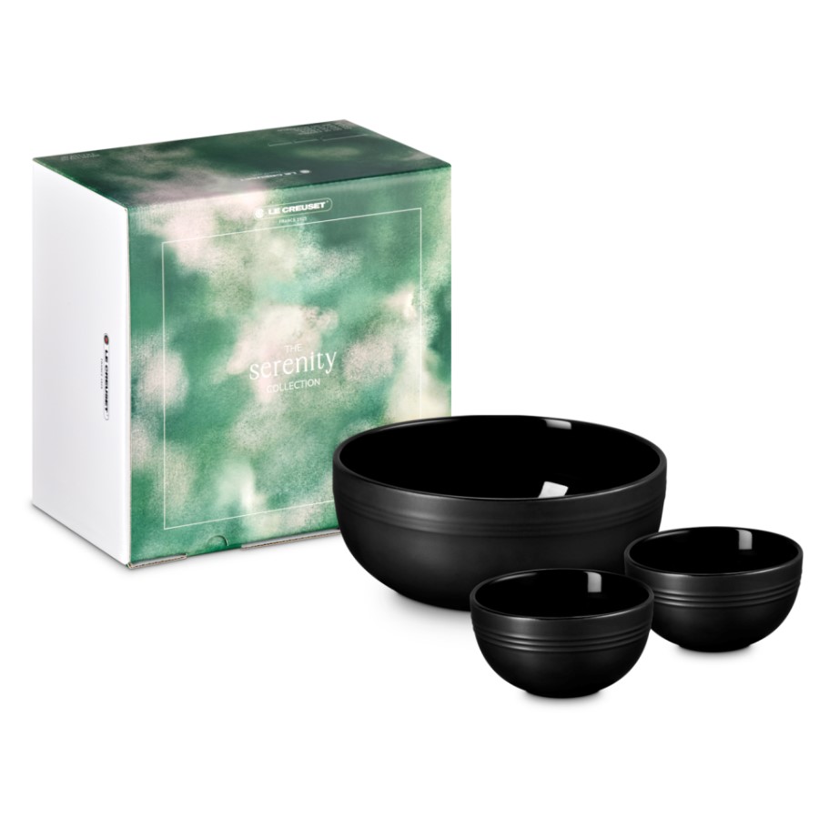 product image Le Creuset Set Of 3 Serving Bowl S/Black 