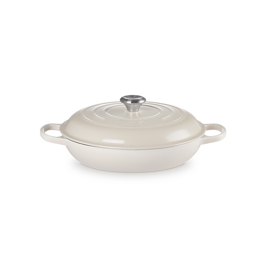 Le Creuset Low Casserole Meringue 26 cm Image