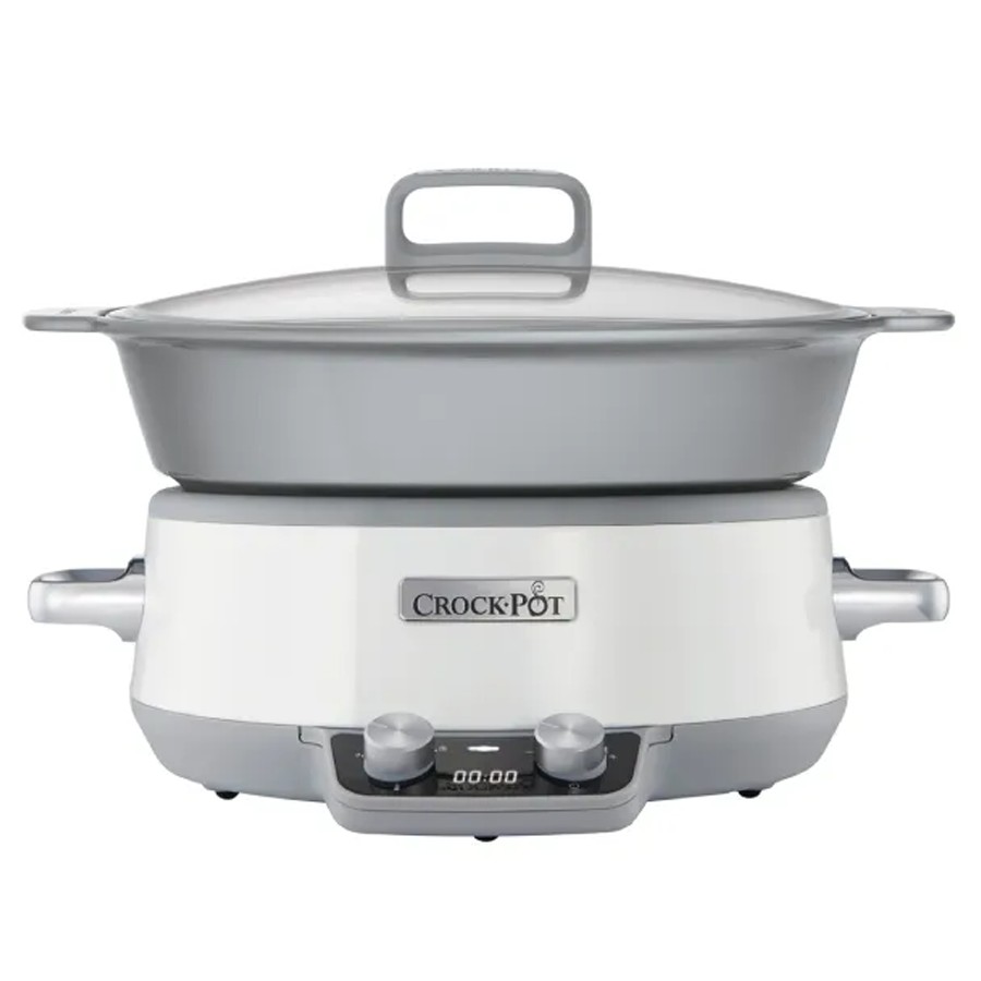 product image Crockpot Slow Cooker 6.0L White (13A) H 32.8cm x D 36.6cm x W 38.8cm