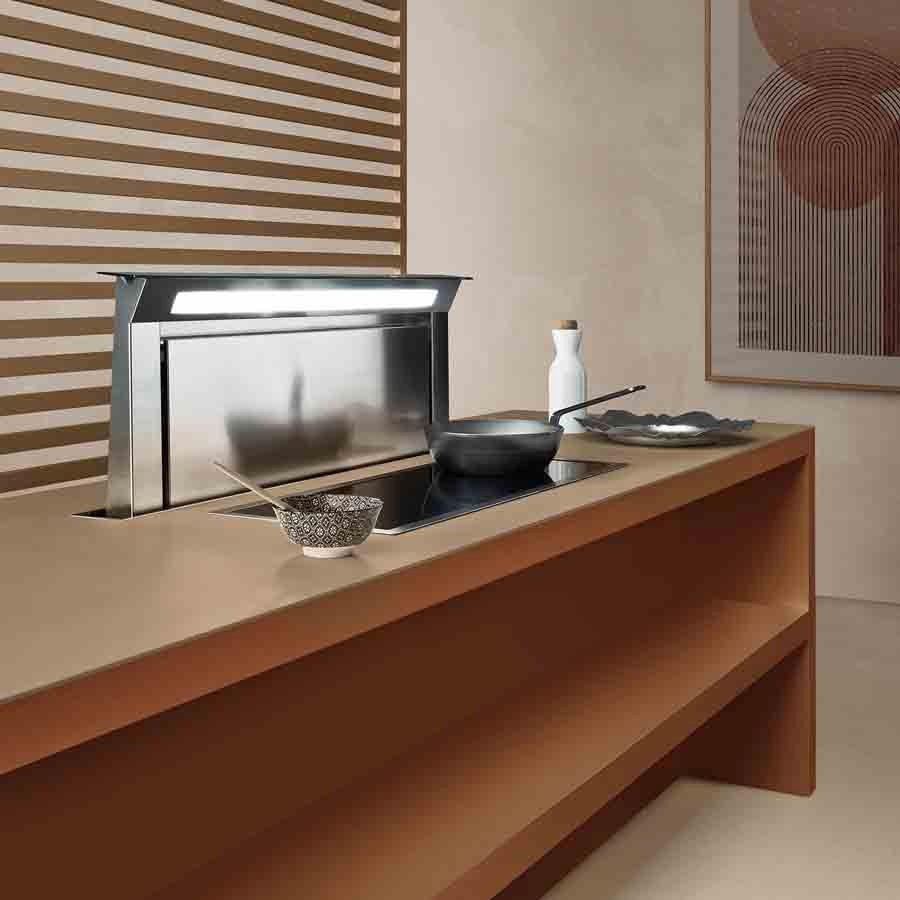 product image Falmec Hood Downdraft Black Glass 90 cm E.P.CAP. (W/O Motor) RAL 9005 220-240V 50-60Hz Without Filter