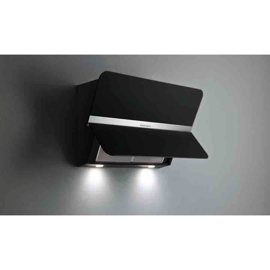 product image Falmec Hood Flipper Black Satin Glass 85 cm Ral 9005 220-240V ~ 50-60Hz 800 m3/h WITH FILTER FALMEC PACK.