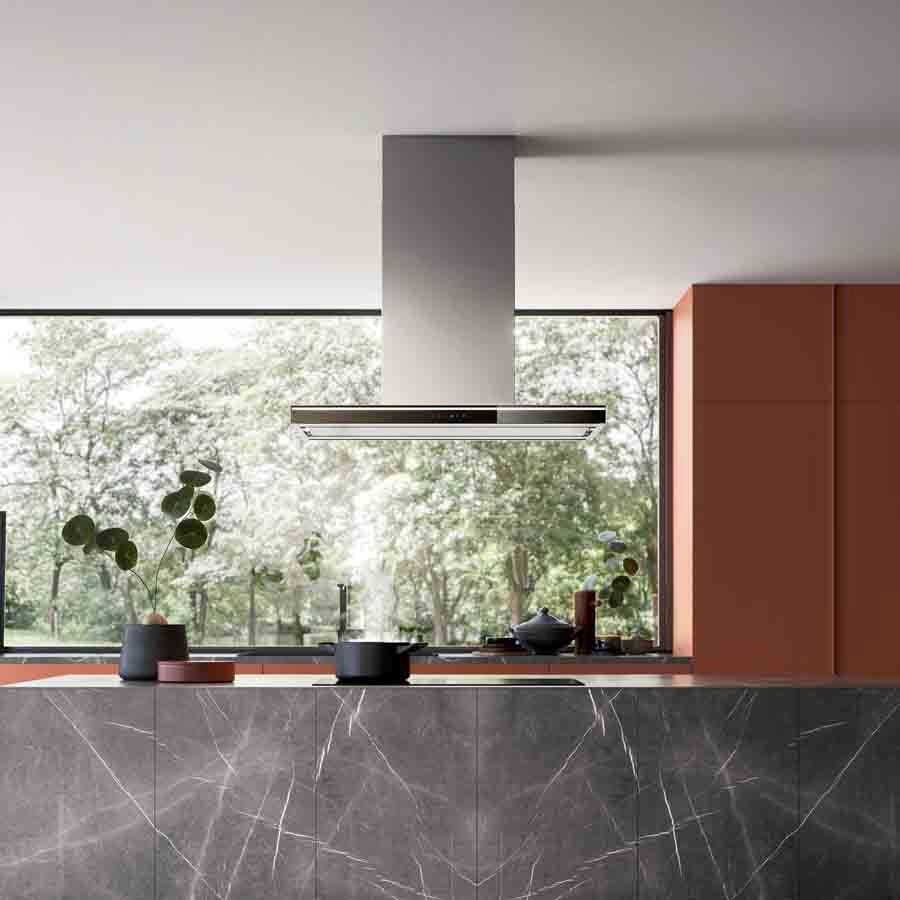 product image Falmec Hood Lumina Evo Glass Inox120 cm E.P.CAP. C0001 Finishing Stainless Steel 220-240V 50-60Hz 800 m3/h Without Filter