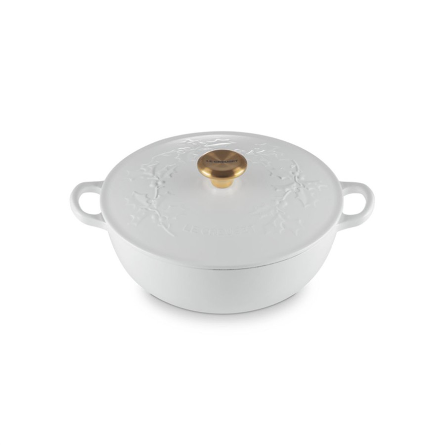 Le Creseut Holly Soup Pot White 26cm Image