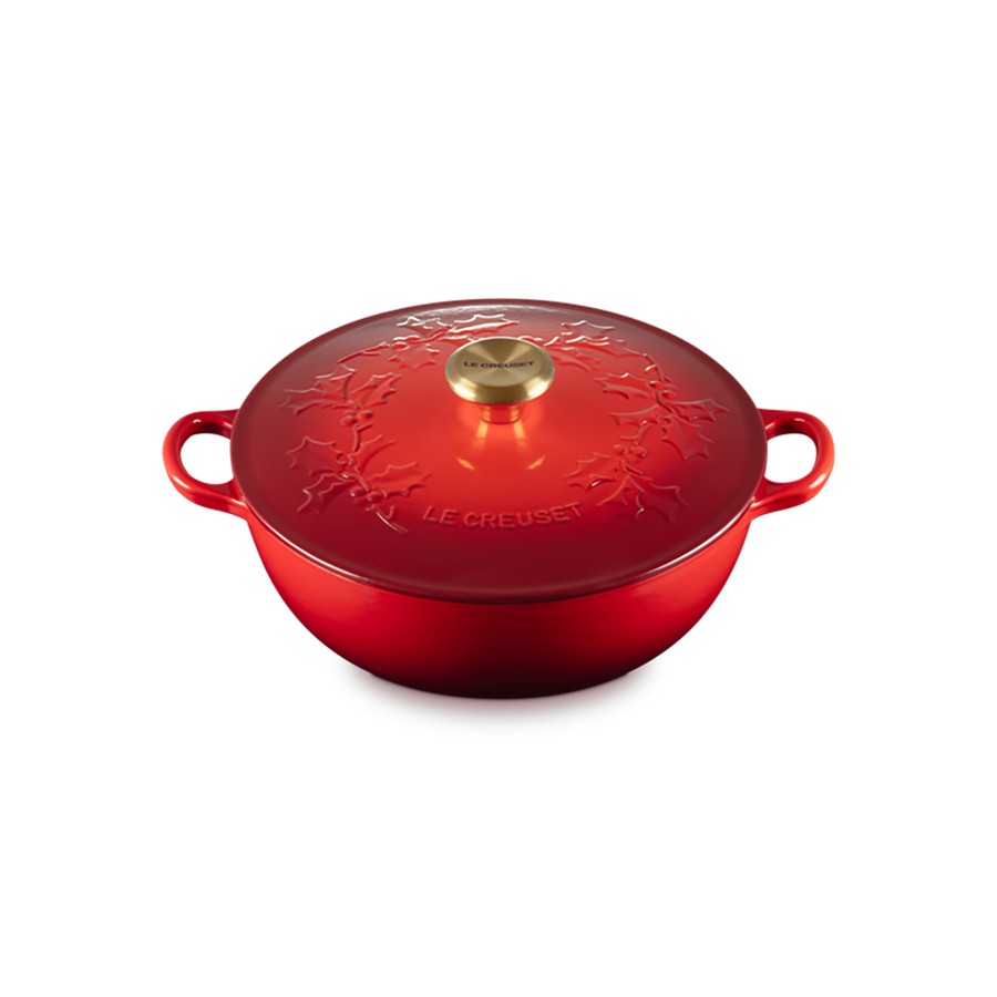 product image Le Creuset Holly Soup Pot Cerise 26 cm 
